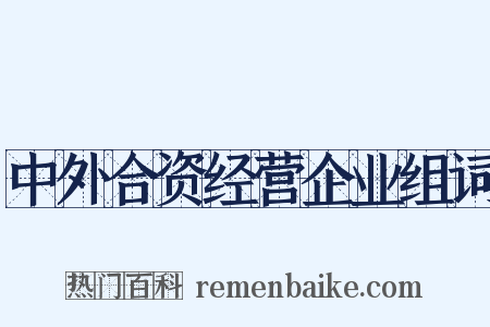 中外合资经营企业组词是什么意思的图片